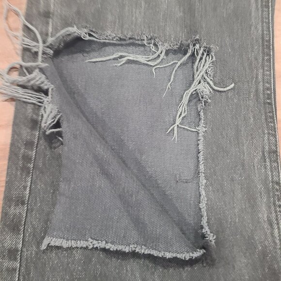 Garage Street Wide Leg Jeans -Destructed Black Size 01 (25) - Picture 13 of 13